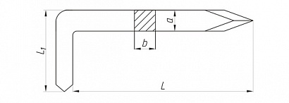 Гвозди квадратные с удлиненной Г-образной головкой (ч.7811-7111)