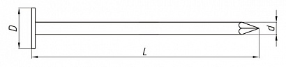Гвозди с большой плоской головкой (ч.7811-7102)